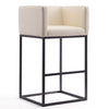 Manhattan Comfort Embassy 38" Metal Barstool - Cream & Black|Tabouret bar Embassy de Manhattan Comfort de 38 po en métal - crème et noir