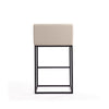 Manhattan Comfort Embassy 38" Metal Barstool - Cream & Black|Tabouret bar Embassy de Manhattan Comfort de 38 po en métal - crème et noir