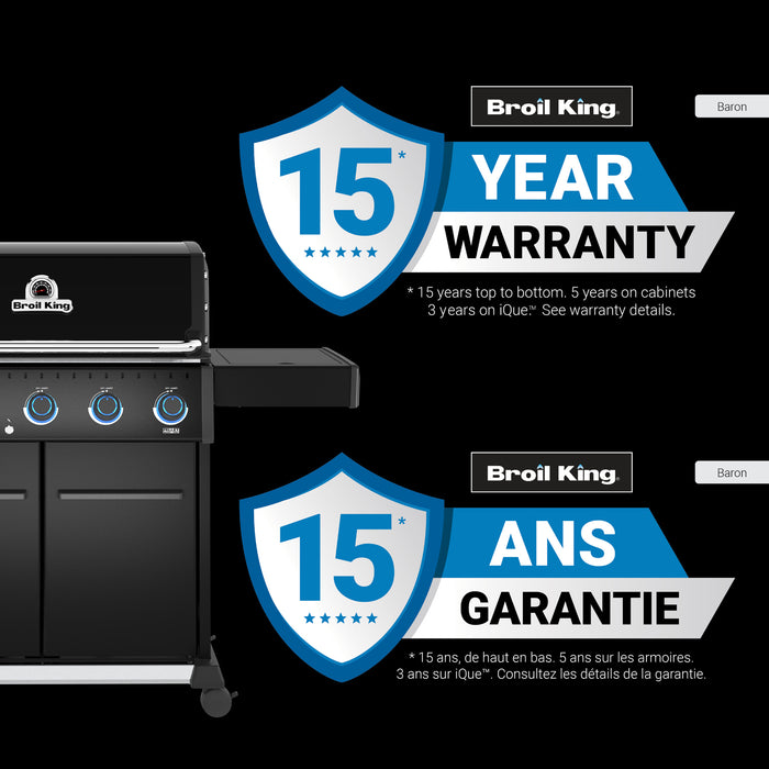 Broil King Baron 520 Pro Shadow 5-Burner 45,000-BTU Natural Gas BBQ - 675117 Grill
