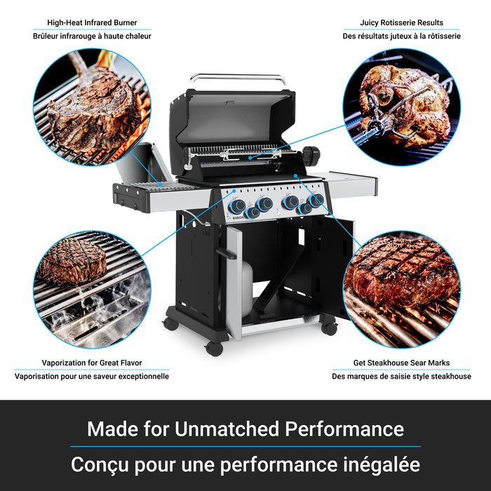 Broil King Baron S 490 Pro IR 4-Burner 40,000-BTU Natural Gas BBQ - 677347 Grill