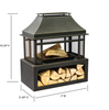 Deko Living 40" Metal Wood Burner Fireplace|Foyer extérieur au bois Deko Living de 40 po en métal