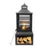 Deko Living Wood Burner Fire Pit Grill & Log Storage|Foyer-gril extérieur au bois Deko Living avec rangement pour bûches