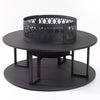 Deko Living Metal Wood Burner Round Fire Pit & Log Storage|Foyer extérieur rond au bois Deko Living en métal avec rangement pour bûches