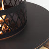 Deko Living Metal Wood Burner Round Fire Pit & Log Storage|Foyer extérieur rond au bois Deko Living en métal avec rangement pour bûches
