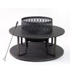 Deko Living Metal Wood Burner Round Fire Pit & Log Storage|Foyer extérieur rond au bois Deko Living en métal avec rangement pour bûches