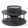 Deko Living Metal Wood Burner Round Fire Pit & Log Storage|Foyer extérieur rond au bois Deko Living en métal avec rangement pour bûches
