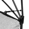 Deko Living Outdoor Rocking Egg Chair with Canopy - Black|Fauteuil berçant en forme d'œuf Deko Living pour l’extérieur avec toit - noir