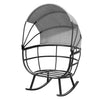 Deko Living Outdoor Rocking Egg Chair with Canopy - Black|Fauteuil berçant en forme d'œuf Deko Living pour l’extérieur avec toit - noir