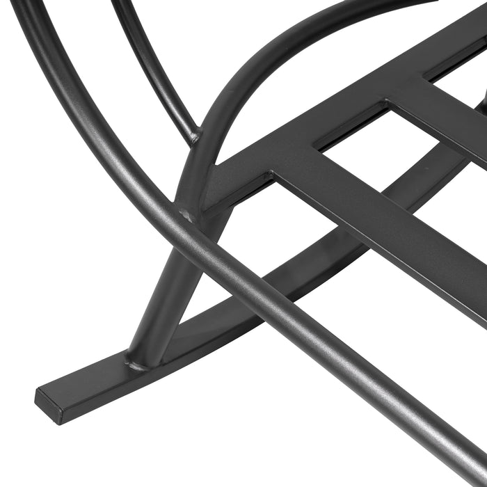 Deko Living Outdoor Rocking Egg Chair with Canopy - Black