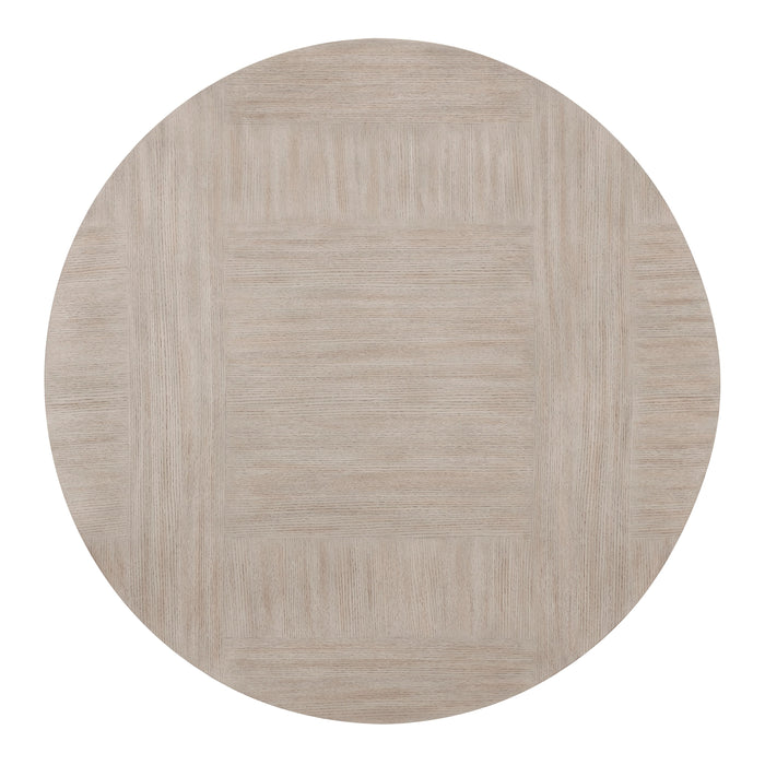 Corsa Round Dining Table - Light Grey and Antique White Oak