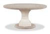 Corsa Round Dining Table - Light Grey and Antique White Oak