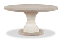 Corsa Round Dining Table - Light Grey and Antique White Oak
