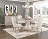 Corsa Round Dining Table - Light Grey and Antique White Oak | Table de salle à manger ronde Corsa - gris clair et chêne blanc antique | CORSLRTL