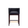 Manhattan Comfort Kingsley 34" Beech Wood Counter Height Barstool - Black & Dark Walnut|Tabouret bar Kingsley de Manhattan Comfort de hauteur comptoir de 34 po en hêtre - noir et noyer foncé