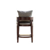 Manhattan Comfort Ritz 34" Beech Wood Counter Height Barstool - Grey & Dark Walnut|Tabouret bar Ritz de Manhattan Comfort de hauteur comptoir de 34 po en hêtre - gris et noyer foncé