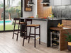 Manhattan Comfort Klismos 36.75" Beech Wood Counter Height Barstool - Camel & Dark Walnut|Tabouret bar Klismos de Manhattan Comfort de hauteur comptoir de 36,75 po en hêtre - chameau et noyer foncé