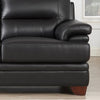 Hydeline Luxor Leather Sofa - Black|Sofa Luxor de Hydeline en cuir - noir