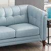 Hydeline Bodie Leather Loveseat - Spa Blue|Causeuse Bodie de Hydeline en cuir - bleu spa