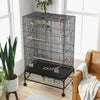 Pawhut 63" Bird Cage Open Top For Budgies Cockatiels Canaries Lovebirds Finches With Rolling Stand, |Pawhut Cage A Oiseaux Ouverte De 63" Pour Perruches Canaris Inseparables Pinsons Avec Support Roulan