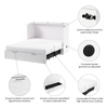 Key West Cabinet Bed With Tri-Fold Mattress - White Oak - Full Size | Lit armoire avec matelas à trois plis Key West, chêne blanc - format lit double