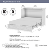 Key West Cabinet Bed With Tri-Fold Mattress - White Oak - Full Size | Lit armoire avec matelas à trois plis Key West, chêne blanc - format lit double