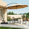 Lausaint 11FT Cantilever Umbrella with Base Beige Patio Umbrella | Parasol deporte Lausaint 3,35 m avec base beige