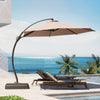 Lausaint 11FT Cantilever Umbrella with Base Beige Patio Umbrella | Parasol deporte Lausaint 3,35 m avec base beige
