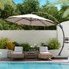 Lausaint 11FT Cantilever Umbrella with Base Beige Patio Umbrella | Parasol deporte Lausaint 3,35 m avec base beige