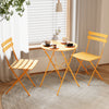 Lausaint Bistro Folding Three-Piece Set Yellow Patio Seating Package | Ensemble bistro pliant 3 pieces Lausaint jaune