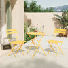 Lausaint Bistro Folding Three-Piece Set Yellow Patio Seating Package | Ensemble bistro pliant 3 pieces Lausaint jaune