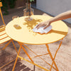 Lausaint Bistro Folding Three-Piece Set Yellow Patio Seating Package | Ensemble bistro pliant 3 pieces Lausaint jaune