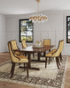 Manhattan Comfort Set of 2 Fifth Avenue Velvet Dining Chairs - Antique Gold & Walnut|Ensemble 2 chaises de salle à manger Fifth Avenue de Manhattan Comfort en velours - doré antique et noyer