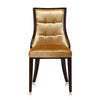 Manhattan Comfort Set of 2 Fifth Avenue Velvet Dining Chairs - Antique Gold & Walnut|Ensemble 2 chaises de salle à manger Fifth Avenue de Manhattan Comfort en velours - doré antique et noyer