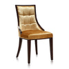 Manhattan Comfort Set of 2 Fifth Avenue Velvet Dining Chairs - Antique Gold & Walnut|Ensemble 2 chaises de salle à manger Fifth Avenue de Manhattan Comfort en velours - doré antique et noyer