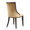 Manhattan Comfort Set of 2 Fifth Avenue Velvet Dining Chairs - Antique Gold & Walnut|Ensemble 2 chaises de salle à manger Fifth Avenue de Manhattan Comfort en velours - doré antique et noyer