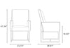Manhattan Comfort Element Armless Dining Chair - Blue Velvet|Chaise de salle à manger sans accoudoirs Element de Manhattan Comfort - velours bleu