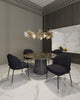 Manhattan Comfort Flor Fabric Dining Chair - Black|Chaise de salle à manger Flor de Manhattan Comfort en tissu - noire