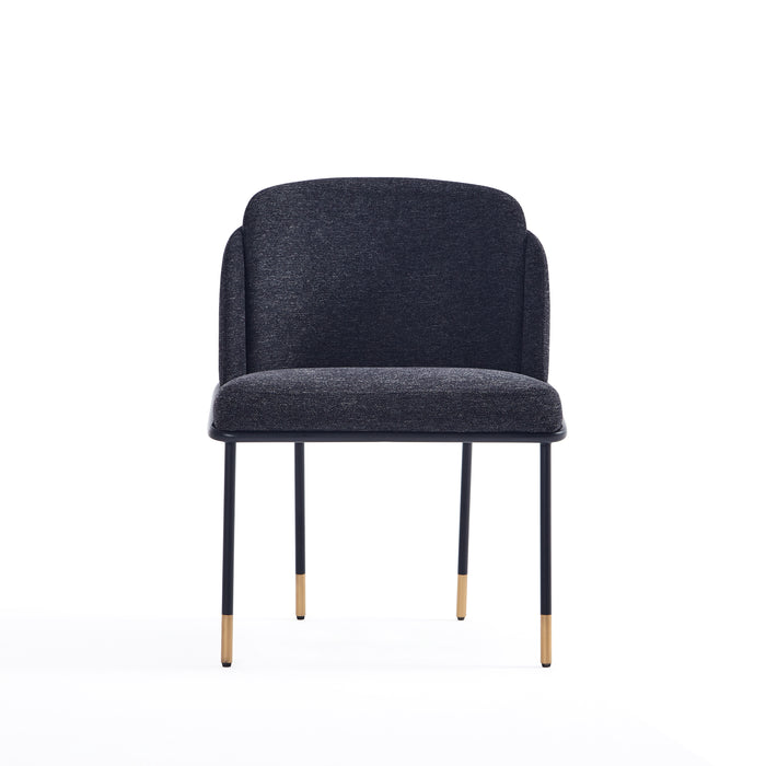 Manhattan Comfort Flor Fabric Dining Chair - Black