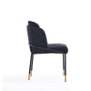 Manhattan Comfort Flor Fabric Dining Chair - Black|Chaise de salle à manger Flor de Manhattan Comfort en tissu - noire
