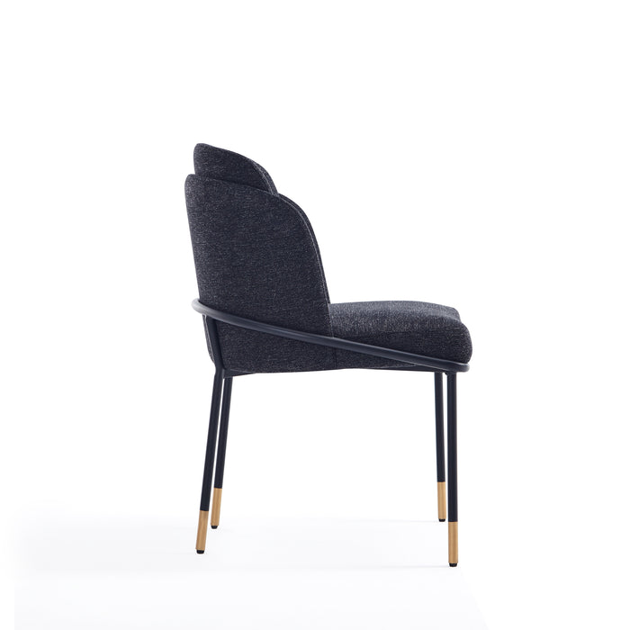 Manhattan Comfort Flor Fabric Dining Chair - Black