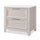 Elana Bedside 2-Drawer Nightstand with Real Marble Top - Beige