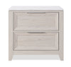 Elana Bedside 2-Drawer Nightstand with Real Marble Top - Beige | Table de nuit Elana à 2 tiroirs avec dessus en marbre véritable - beige