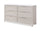 Elana Bedroom 6-Drawer Dresser, 65”W x 39”H, with Real Marble Top – Beige