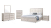 Elana Storage Bed with Upholstered Headboard, Beige – Queen Size | Lit de rangement Elana avec tête de lit rembourrée, beige - format grand lit