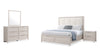Elana 6pc Bedroom Set with Storage Bed, Dresser, Mirror & Nightstand, Beige – Queen Size | Ensemble de chambre à coucher Elana 6 pièces avec lit de rangement, commode, miroir et table de nuit, beige - format grand lit