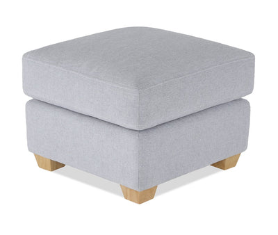 Finesse 23" Chenille Fabric Ottoman - Rain | Pouf Finesse de 23 po en tissu de chenille - rain