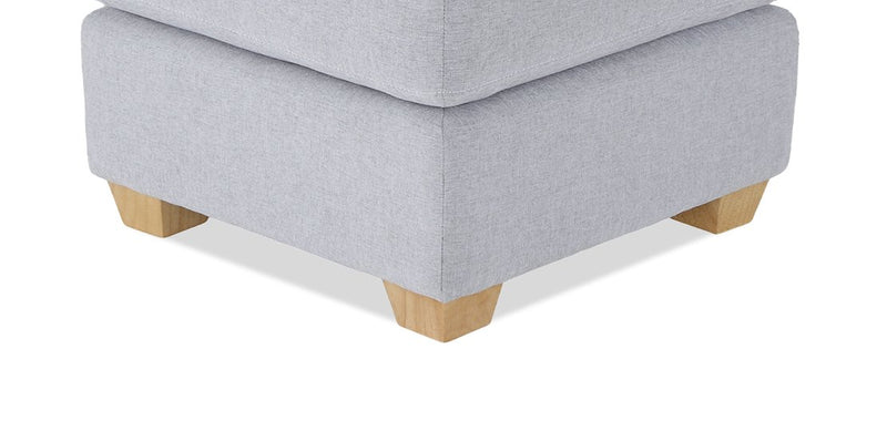 Finesse 23\" Chenille Fabric Ottoman - Heather Grey
