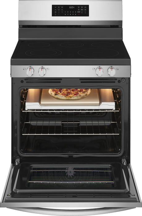 Frigidaire Gallery 5.3 Cu. Ft. Electric Range with Stone-Baked Pizza – Smudge-Proof® Stainless Steel - GCREC070BF