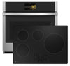 GE Profile 30" Induction Cooktop and 5 Cu. Ft. Electric Wall Oven – Black and Stainless Steel  | Surface de cuisson à induction de 30 po et four mural électrique de 5 pi3 de GE Profile - noir et acier inoxydable