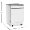 GE 24" 54 dBA Portable Top-Control Dishwasher with Piranha Hard Food Disposer - White - GPT225SGLWW | Lave-vaisselle portatif GE de 24 po et de 54 dBA avec commandes sur le dessus et broyeur d’aliments …
